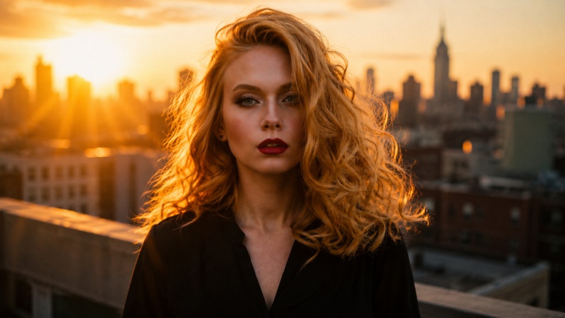 Golden Hour Rooftop Prompt