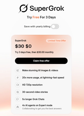 grok imagine no longer free