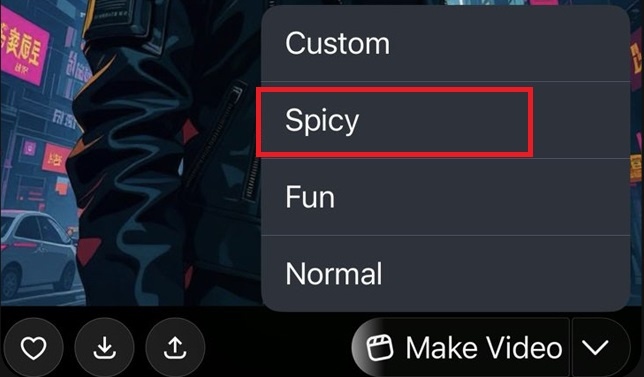 grok imagine spicy mode