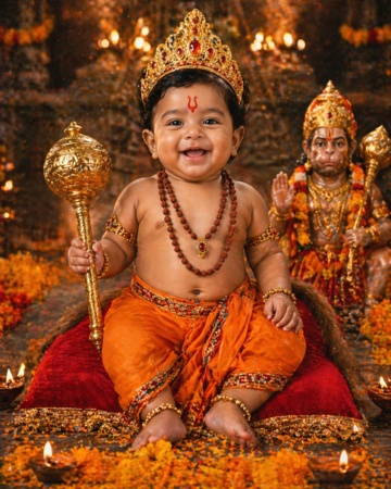 hanuman jayanti prompt for baby boy 3