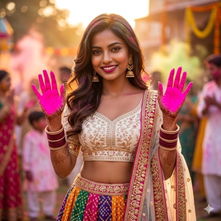 holi prompt gemini girl 5