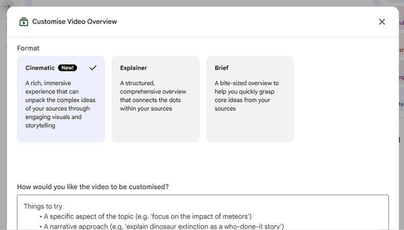 how to make notebooklm cinematic video