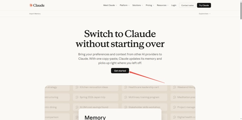 import to claude memory