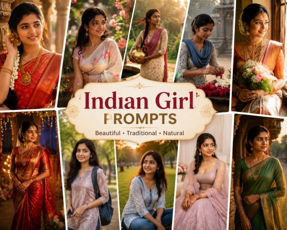 Indian girl prompts overview