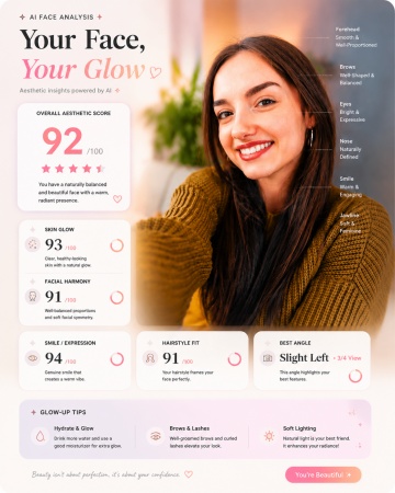 Instagram Aesthetic Face Analysis Prompt