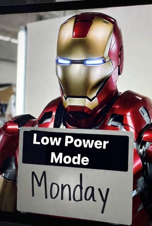 Iron Man in low power mode