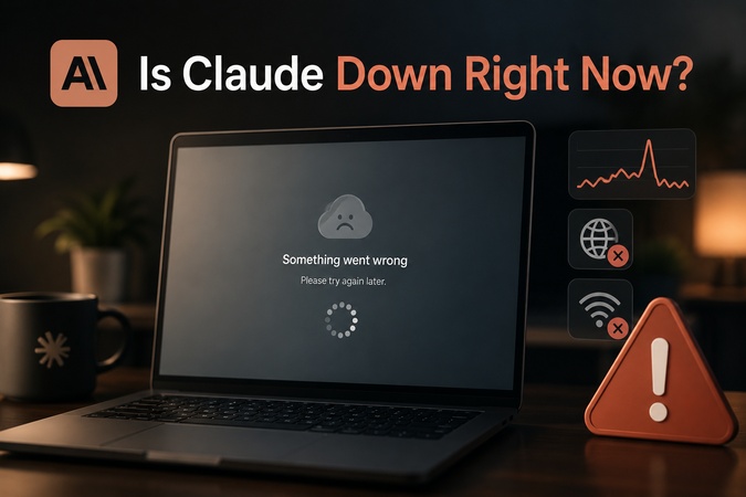 is claude down right now