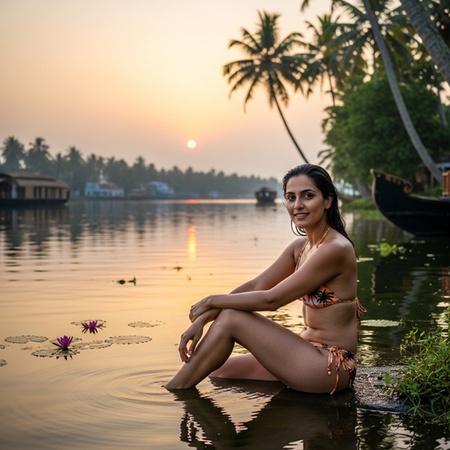 Kerala bikini backwater tropical look