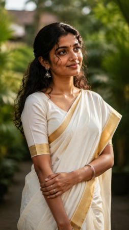Kerala Kasavu Minimal Elegance
