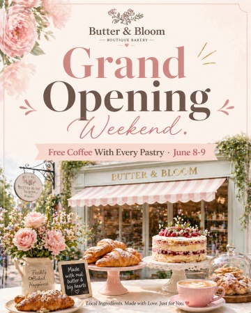 Local Business Grand Opening Poster