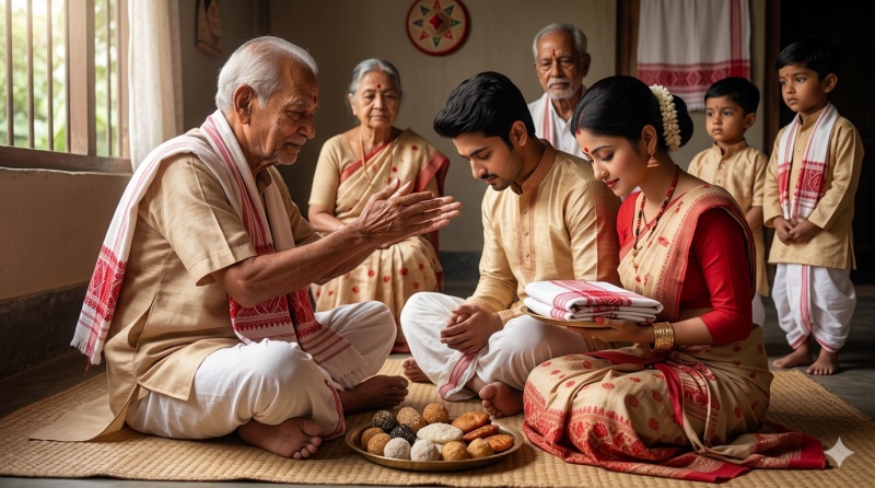 manuh bihu family blessing moment