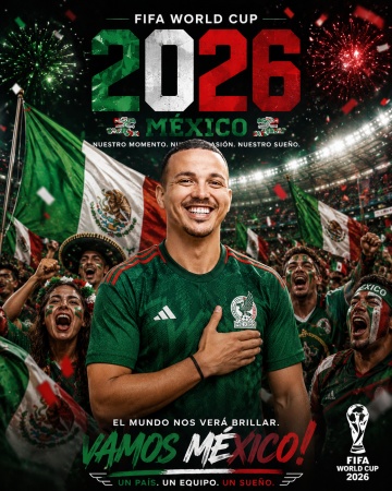 Mexico-Inspired Football Fan Poster Prompt