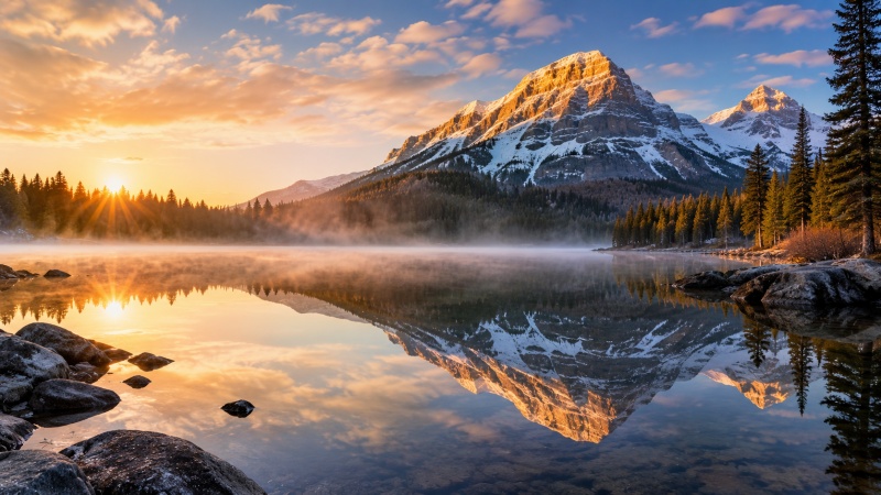 Mountain Lake Sunrise
