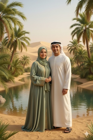 muslim couple prompt gemini free 3