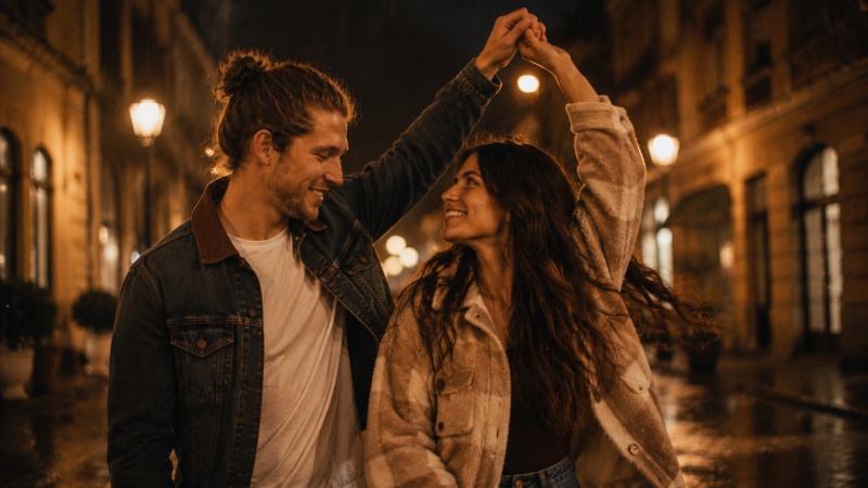 Night Street Couple Prompt