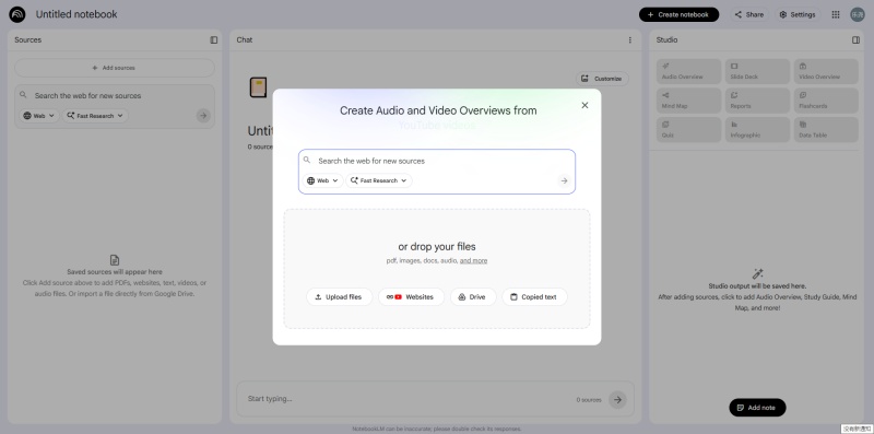 notebooklm interface