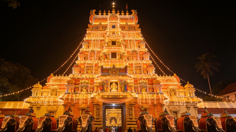 Paramekkavu Temple Lights