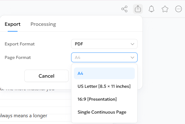 exportación en formato PDF en Diagrimo
