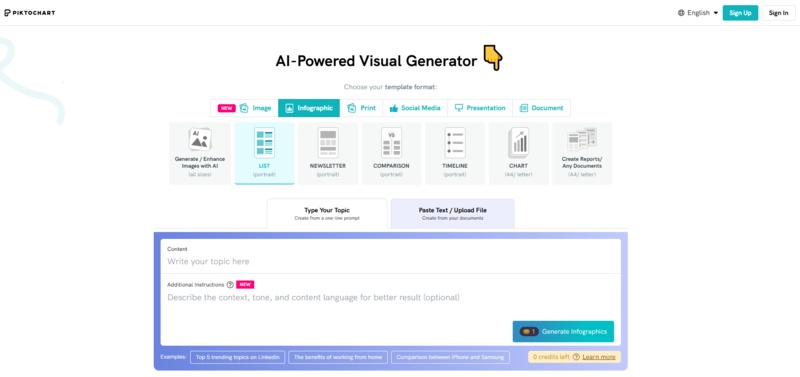 piktochart usage example