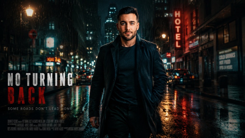 Rainy Street Movie Poster Prompt