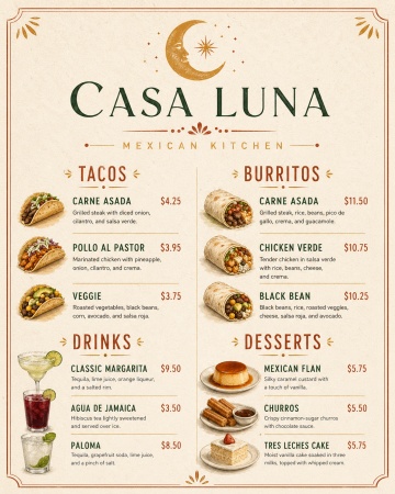 Restaurant Menu