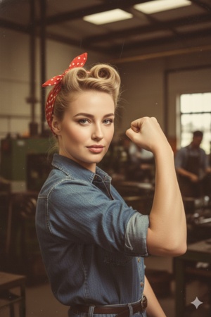 retro style prompt for gemini girl 13