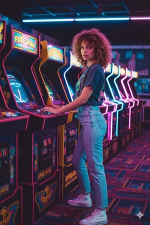 retro style prompt for gemini girl 17