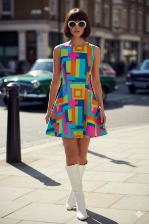 retro style prompt for gemini girl 3