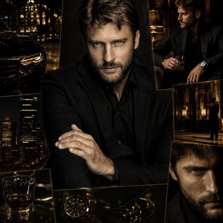 Rich Boss Luxury Collage Prompt