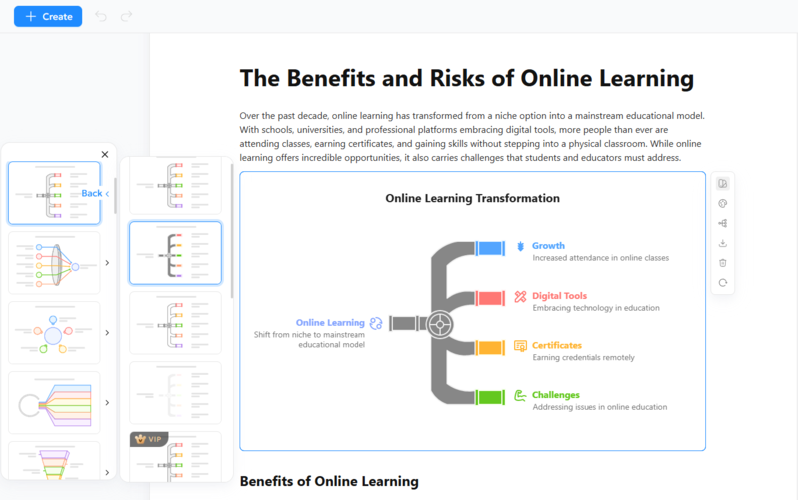 select visual design and style