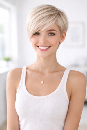 short hair ai prompt female 1