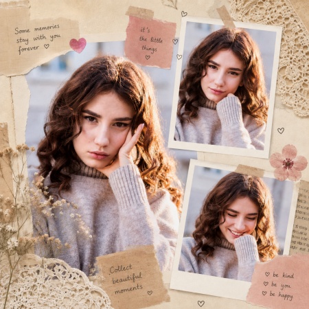 Soft Scrapbook Collage Prompt