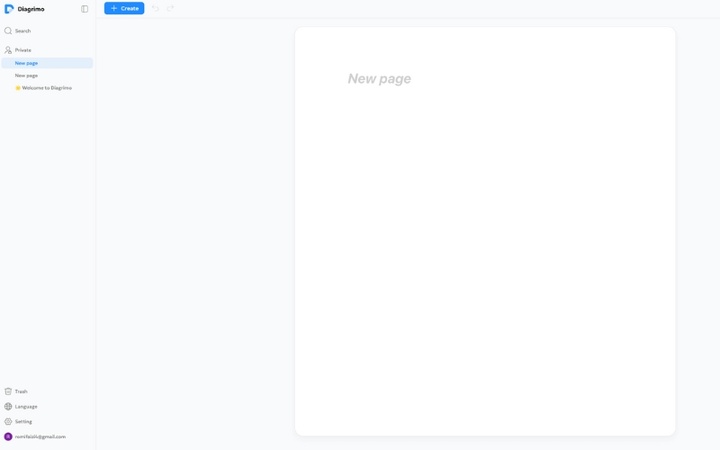 start with a fresh page