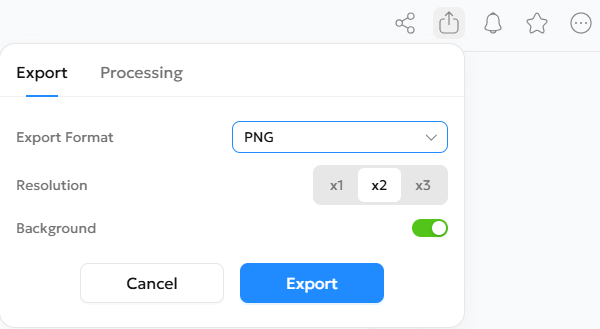 exportación en formato SVG en Diagrimo
