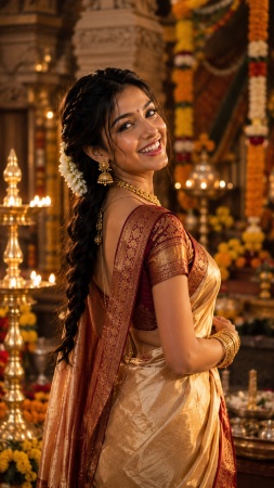 Temple Festival Traditional Look Prompt