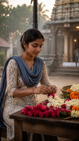 Temple Flower Morning Routine