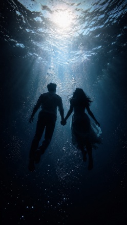 underwater wallpaper prompt gemini couple sunset edit wallpaper