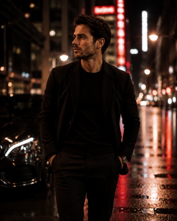 Urban Night Luxury Street Portrait