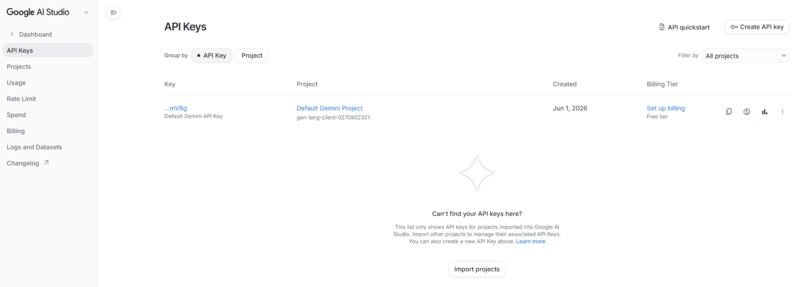 使用 Google AI Studio API